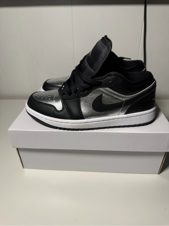 Nike Shoes - Nike Air Jordan 1 Low - Black & Metallic Silver